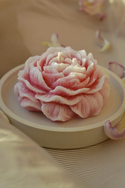 Bougie pivoine rose - Fleur de cerisier