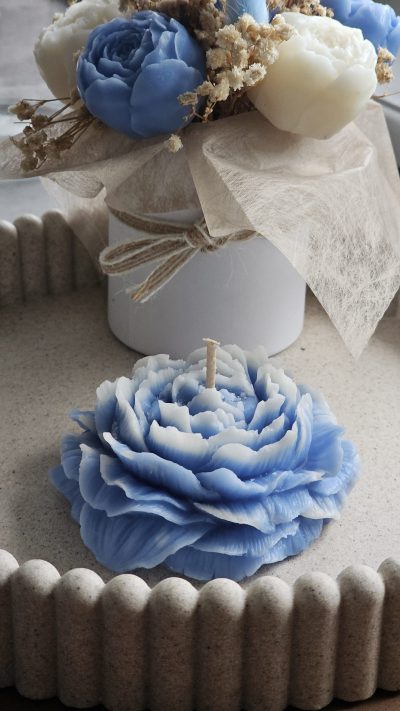 Bougie pivoine bleue - grand frais – Image 2