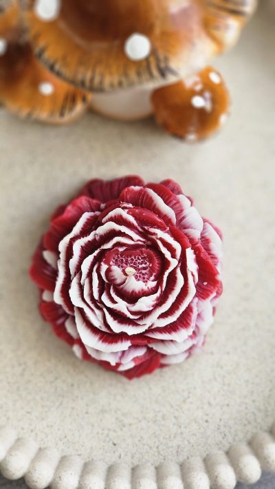 Bougie pivoine rouge - fruit defendu
