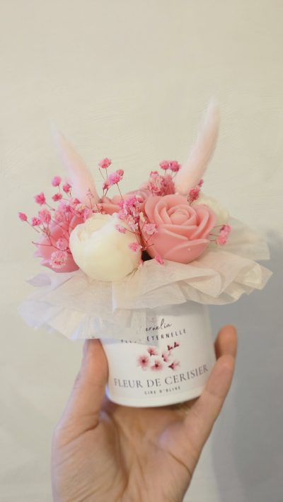 Bouquet box XS pivoine - fleur de cerisier