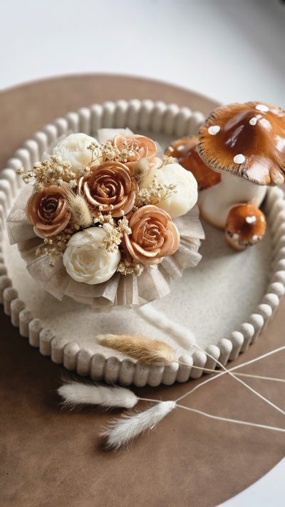 Bouquet box XS - nougat blanc